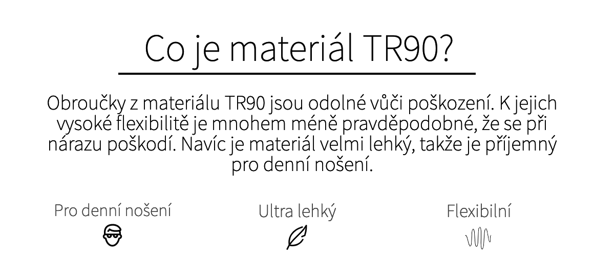 Premiové popisky brýle TR90